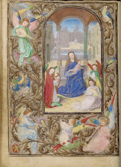 The Virgin and Child with Angels by Lieven van Lathem
